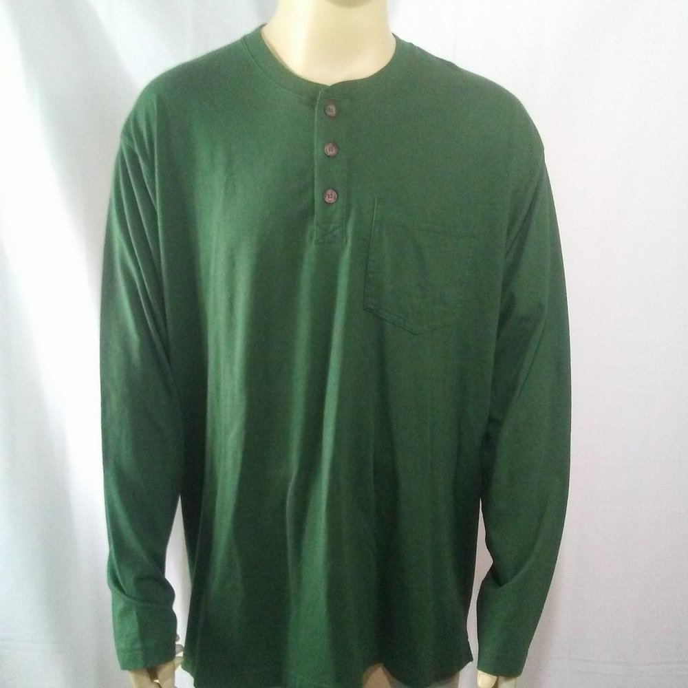 DULUTH TRADING CO long sleeve green shirt Mens XL